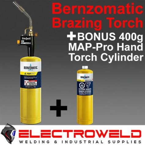 Bernzomatic 400g Map Pro Gas Cylinder Bottle Bbq Cooking Camping Blow Torch Best Prices