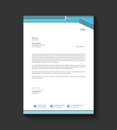 Premium Vector | Vector business letterhead design