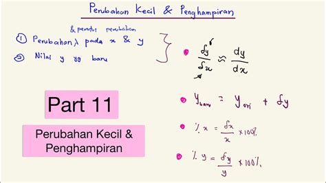 Pembezaan Part 11 Perubahan Kecil And Menentukan Nilai Y Yg Baru