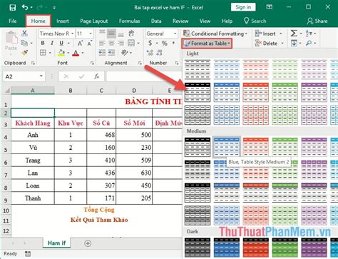 C Ch T M U N N M U B Ng Trong Word Excel