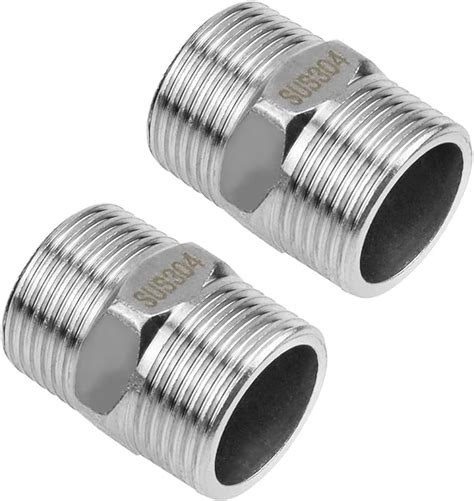 Jpghaha Inch Shower Hose Connector Adaptors Pcs Double Nipple