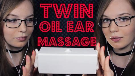 Intense Twin Oil Ear Massage Tickle Trigger Word Blowing In Ears No