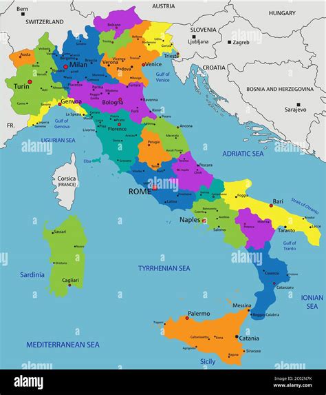 Political Map Of Italy Only