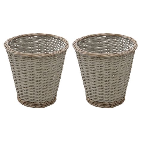 Arianna Round Willow Laundry Baskets Bins Jvl Homeware Solutions