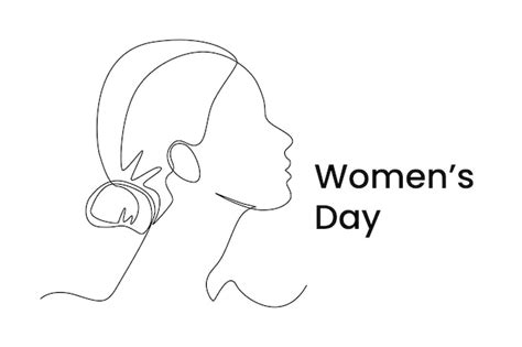 Premium Vector | Single one line drawing international women's day design for landing page ...