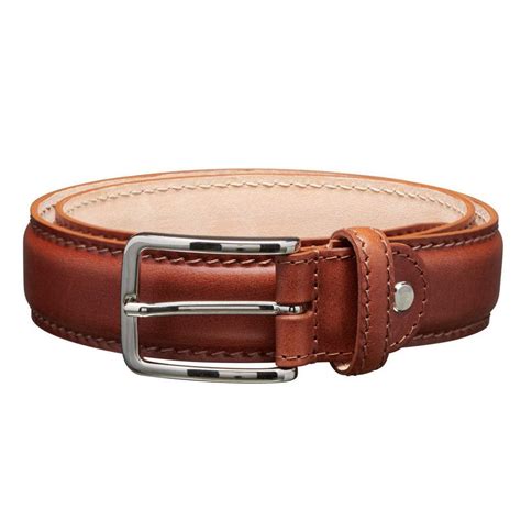 Leather Belt Cognac Herrstil