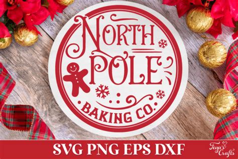 North Pole Baking Co Round Ornament Graphic By Anastasia Feya