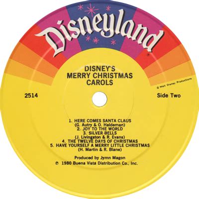 Disneylandrecords Disney S Merry Christmas Carols