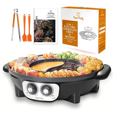 Food Party Hot Pot Electrique Appareil Fondue Chinoise Et Barbecue