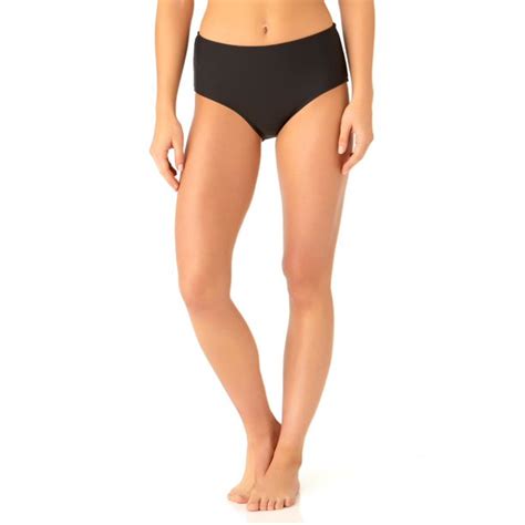 Catalina Women S Black High Waist Swim Bottom