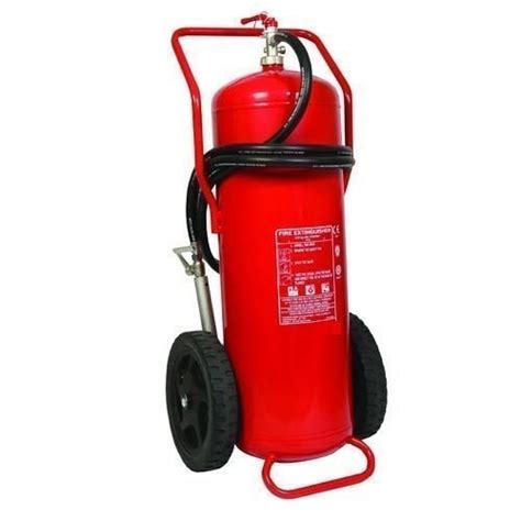 Mild Steel A B C Dry Powder Type Trolley Wheeled Fire Extinguisher For