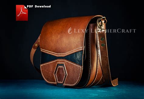 Crossbody Bag Pattern Leather Bag Pattern Leather Template Vintage Bag ...