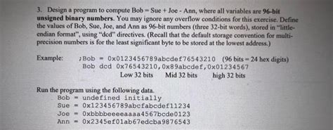 Solved Design A Program To Compute Bob Sue Joe Ann Chegg