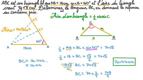 Vidéo question Déterminer la longueur dun côté dun triangle en