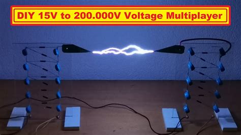 Diy 15v To 200 000 V Cockroft Walton Voltage Multiplier Youtube