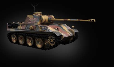 PzKpfw V Panther (camouflage) 3D Model $90 - .unknown .fbx .obj .max ...