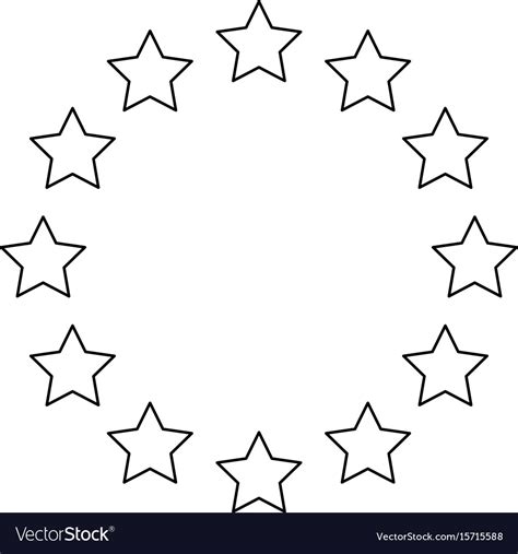 Stars In Circle Icon Royalty Free Vector Image