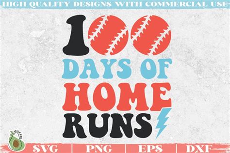 Days Of Home Runs Svg Sports School Png Design