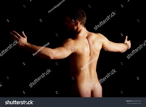 Sexy Naked Muscular Man Showing His Stock Photo 342207794 Shutterstock