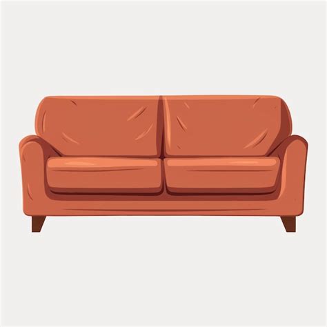 Comfortable modern orange sofa | Premium AI-generated vector