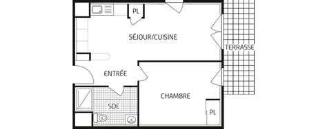 Plan Appartement T2 De 40 50 M² Neuf Résidence « Le Clos Anna Bât C