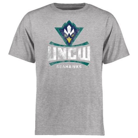 Unc Wilmington Seahawks Big And Tall Classic Primary T Shirt Ash