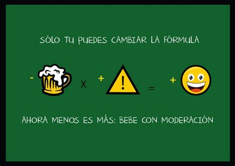 Concienciación para el consumo moderado de alcohol Fórmula x Consumo