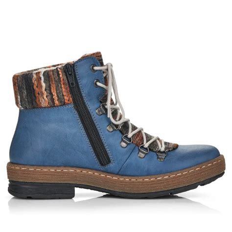 Rieker Women S Z6743 Felicitas Boot Blue Laurie S Shoes