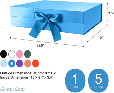 5 Cajas De Regalo Grandes Con Cinta De 13 X 9 7 X 3 4 Pulgadas Cajas