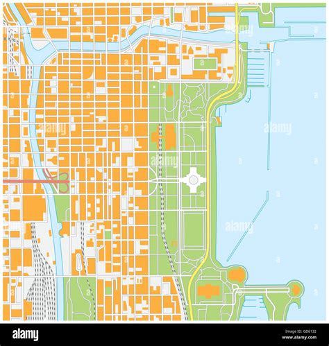 Street Map Of Downtown Chicago - Park Houston Map