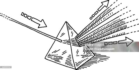 Dispersive Prism Light Refraction Drawing High-Res Vector Graphic ...