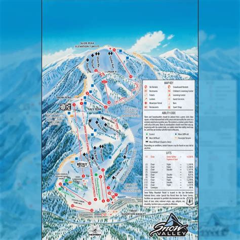 Snow Valley Trail Map Discounted Lift Ticket