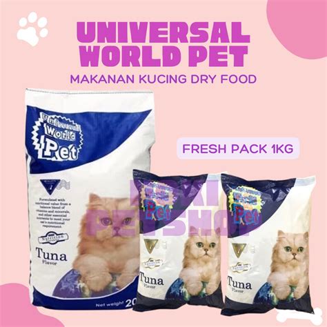 Jual Bisa Cod Makanan Kucing Universal World Pet Tuna Repack Kg