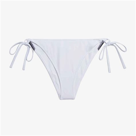 Calvin Klein String Side Tie Cheeky Bikini Kad N Beyaz Bikini Alt Kadin Mayo Bikini Superstep