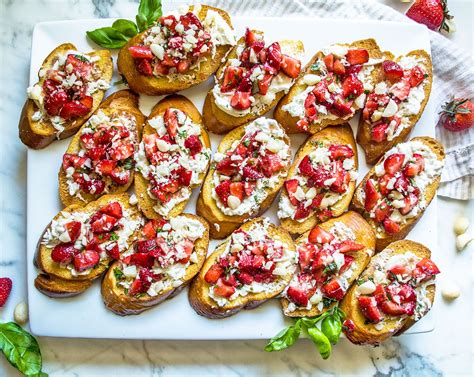 Strawberry Burrata Bruschetta With Balsamic Reduction Recipe Sidechef