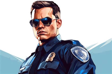 Premium Photo Crime Fighter Graphic Representation Of A Policeman