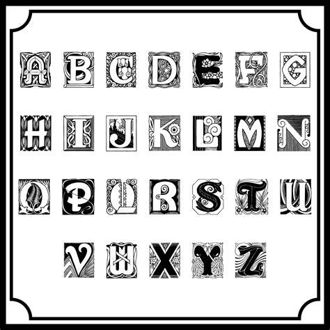 Free Printable Monogram Fonts - Printable Templates