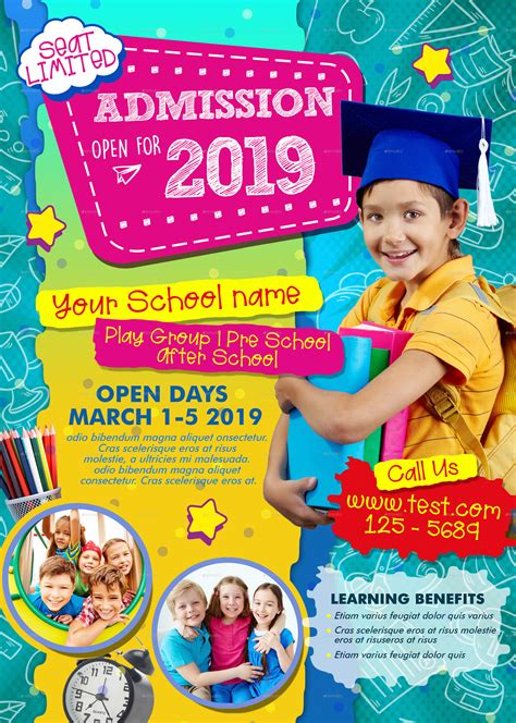 Junior School Admission Flyer Print Templates Graphicriver