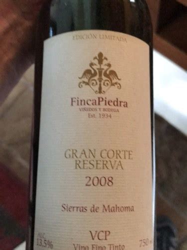 Finca Piedra Edicion Limitada Gran Corte Reserva Sierras De Mahoma Vino