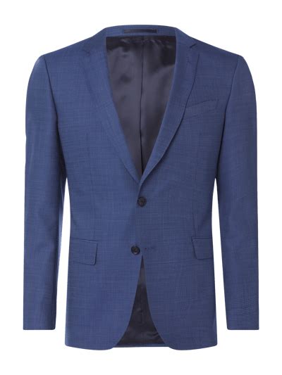 Boss Slim Fit Knopf Sakko Aus Schurwolle Modell Huge Blau Online