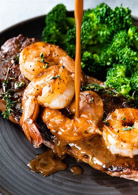 Surf and Turf (NY Steak and Shrimp) Recipe - Dinner, then Dessert