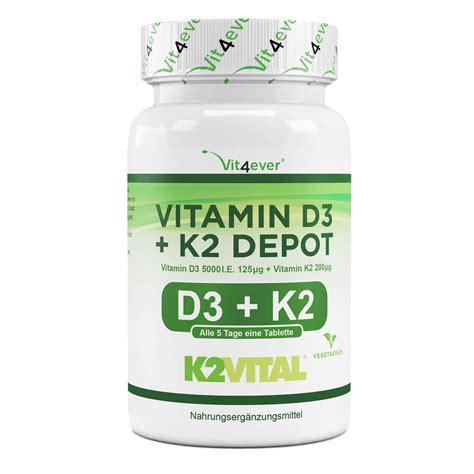 Mua Vitamin D3 5000 Iu Vitamin K2 200mcg Menaquinon Mk7 Depot 100