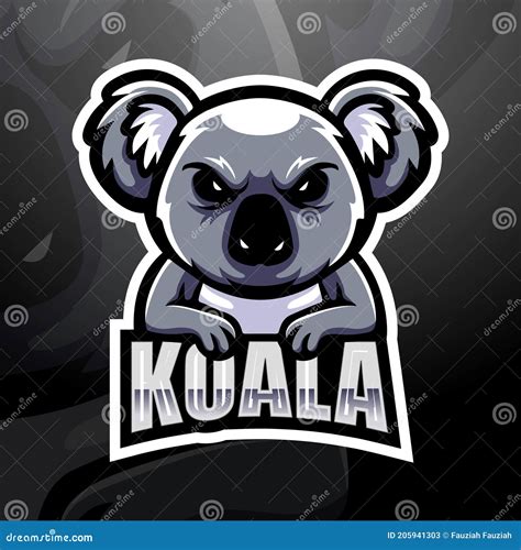 Koala Esport Logo Mascot Design Cartoon Vector CartoonDealer