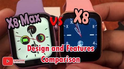 X8 Max Smartwatch vs X8 Smartwatch Comparison Review - YouTube