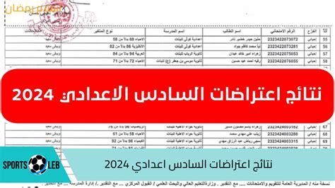 جميع المحافظات رابط نتائج اعتراضات السادس الاعدادي 2024 الدور الاول