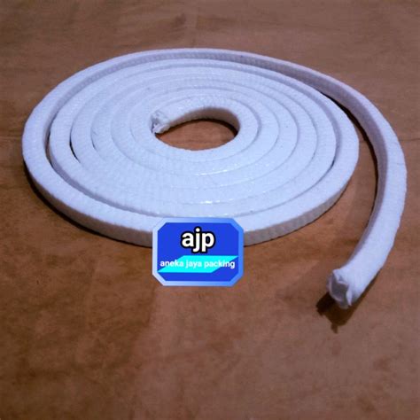 Jual GLAND PACKING 8MM X 1METER FURE TEFLON PTFE REMES PACKING PUTIH