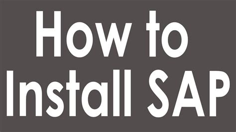 How To Install Sap Sap Installation Sap Installation Guide Step