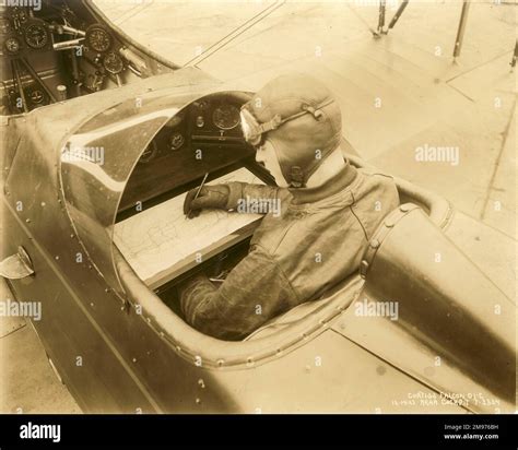 Rear cockpit of a Curtiss O-1C Falcon Stock Photo - Alamy