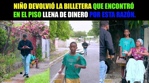 Niño devolvió la billetera que encontró en el piso llena de dinero por