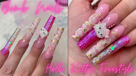 Bomb Nails Hello Kitty Nails Youtube